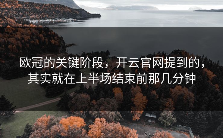 欧冠的关键阶段，开云官网提到的，其实就在上半场结束前那几分钟